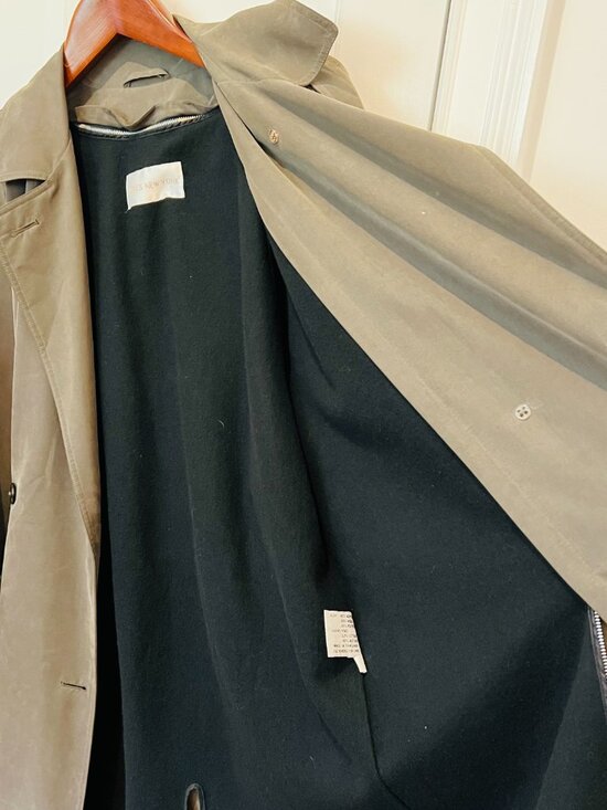 Jones New York Jacket Womens Double Breasted Button Up Trench Coat Size L / 12 P - Picture 10 of 16